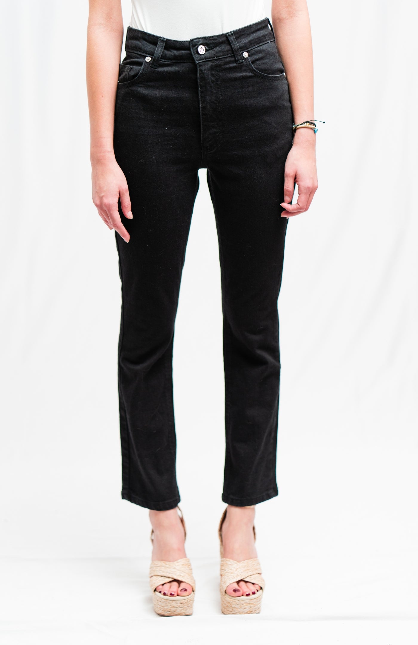high rise straight alto - nero