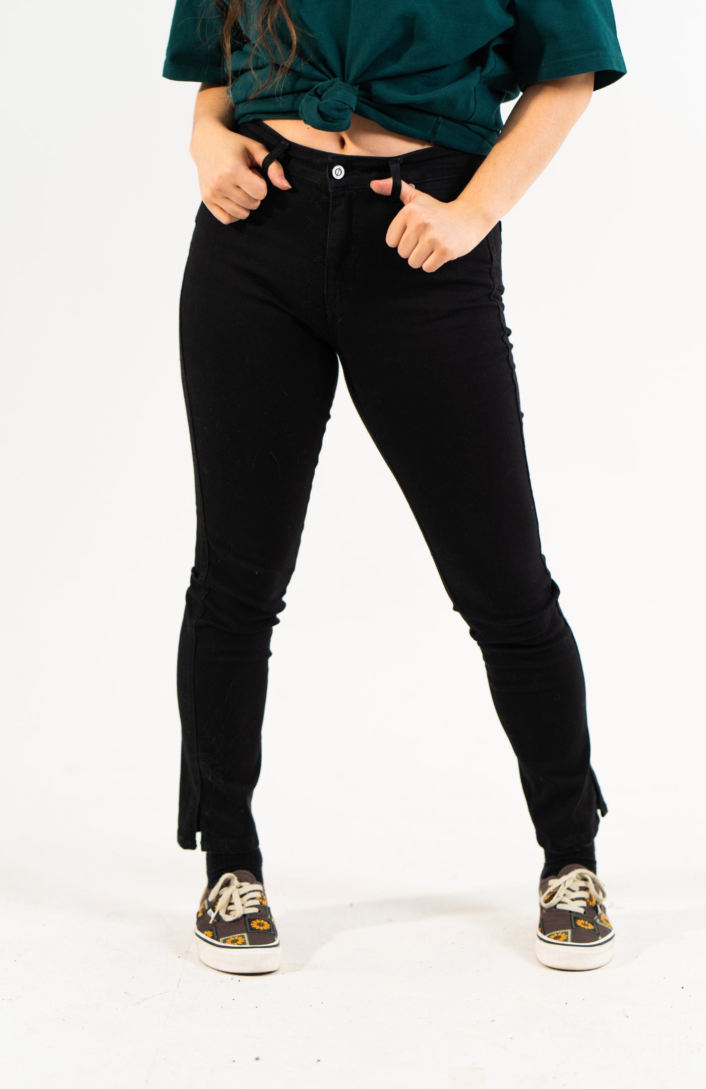 high rise skinny - nero