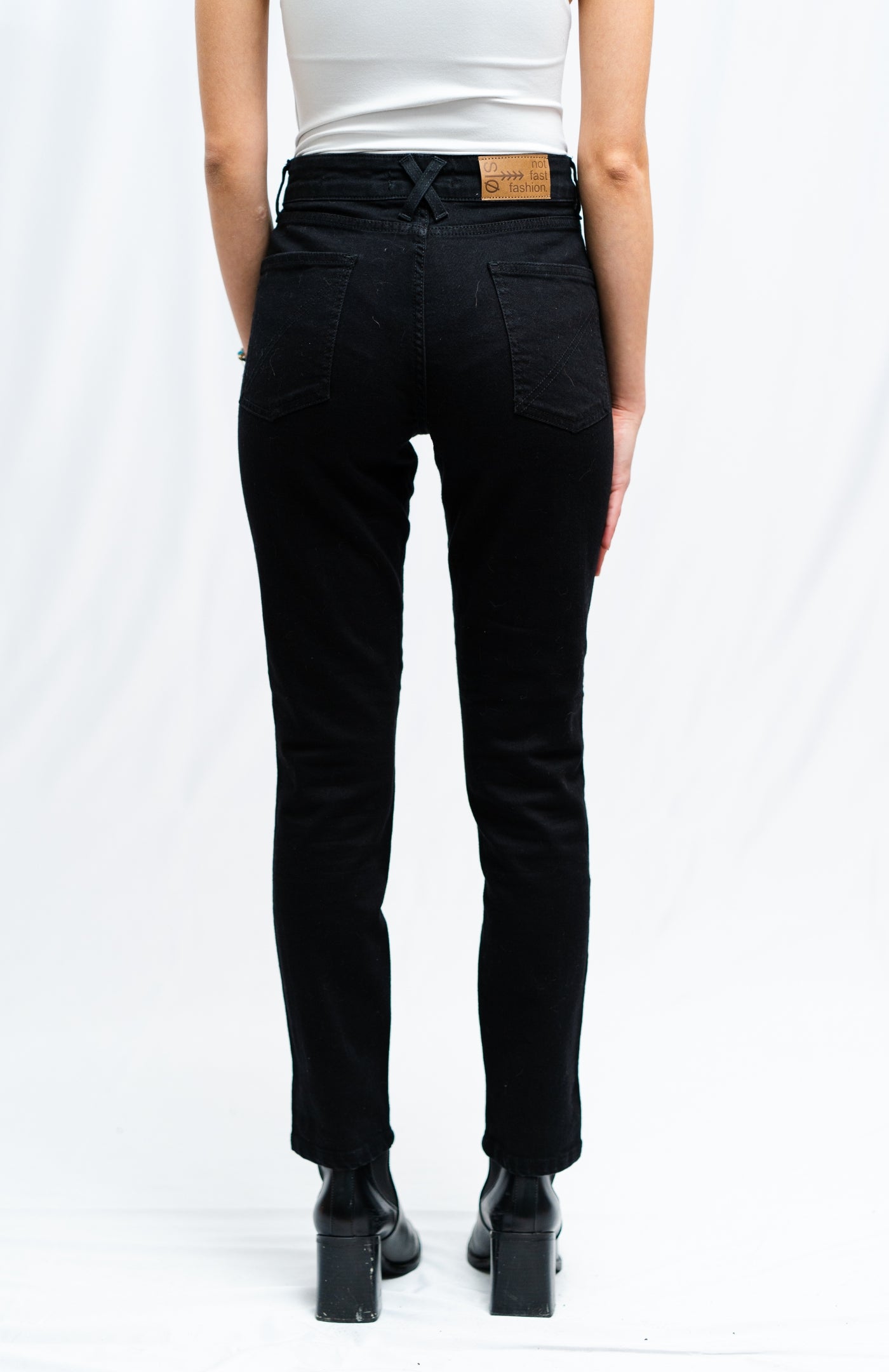 high rise skinny - nero