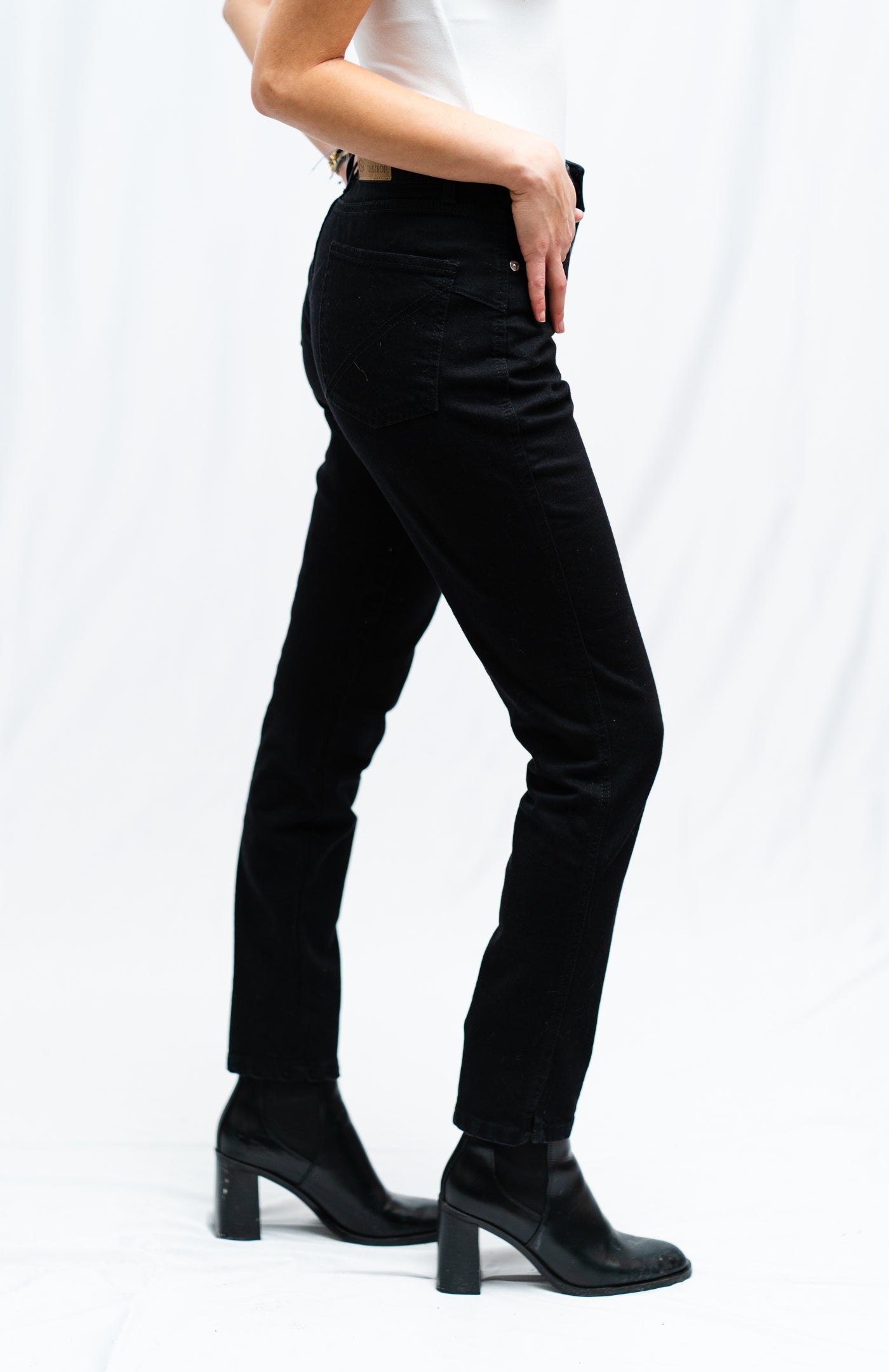 high rise skinny - nero
